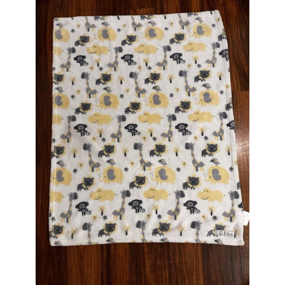 SL Home Fashion Baby‎ Blanket Giraffe Lion Elephant White Yellow S.L. Cozy Baby
